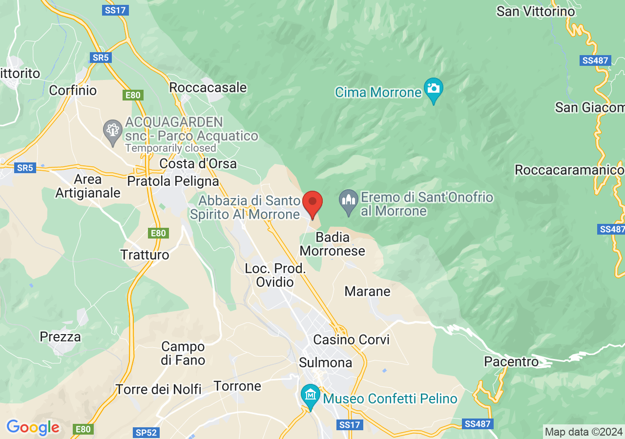 Mappa di Abbazia di Santo Spirito al Morrone