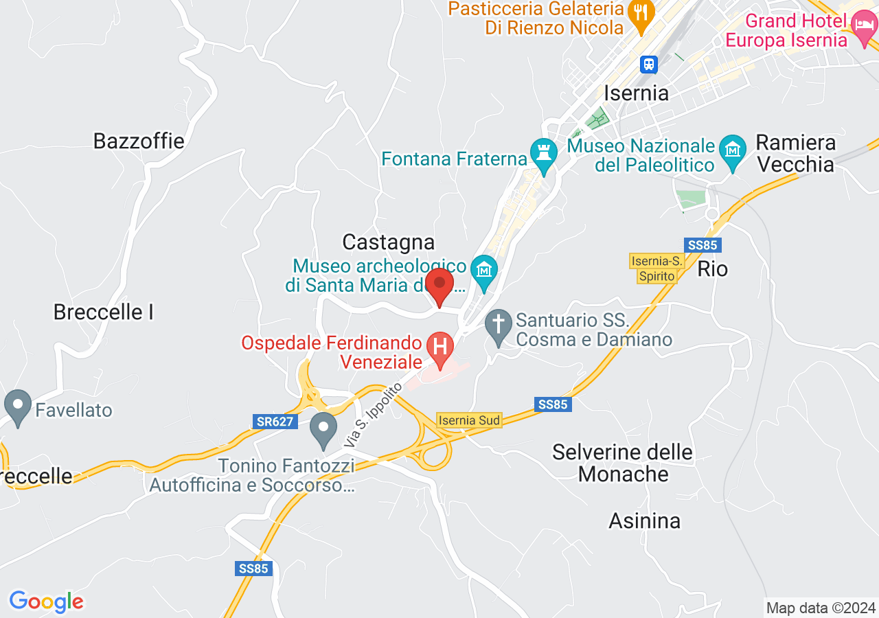 Mappa di Architetture storiche infrastrutturali di Isernia