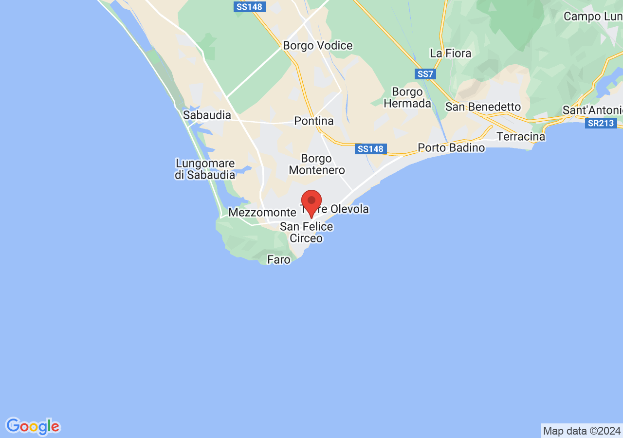 Mappa di Aree archeologiche naturali del Circeo