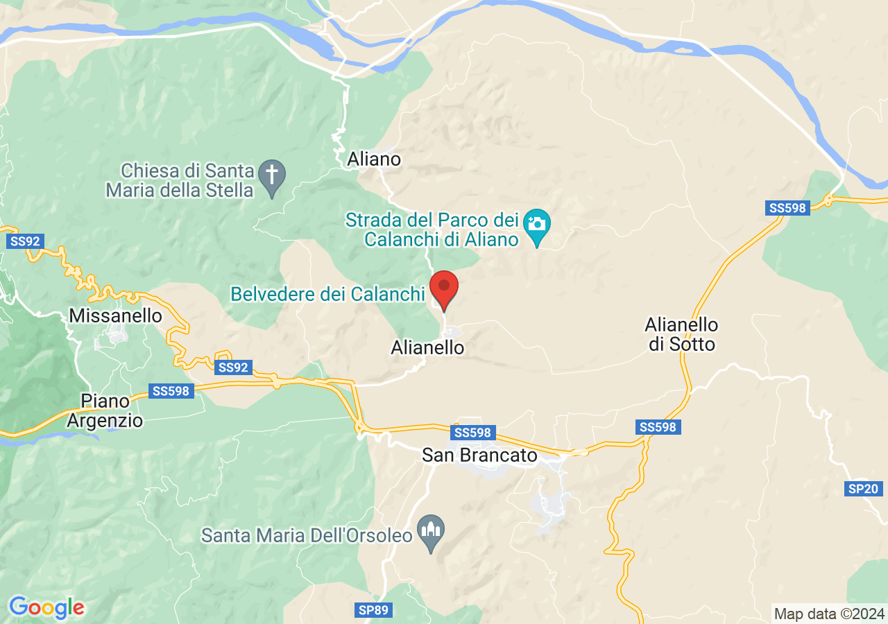 Mappa di Belvedere dei Calanchi