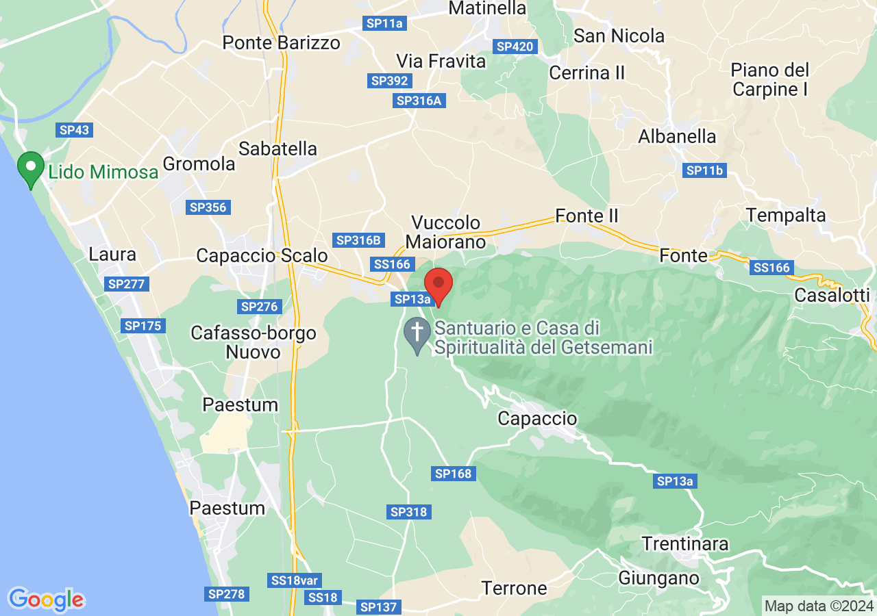 Mappa di Borgo medievale di Capaccio Vecchio