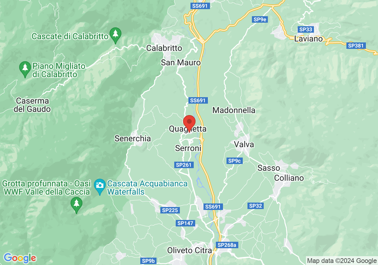 Mappa di Borgo medievale di Quaglietta e castello difensivo