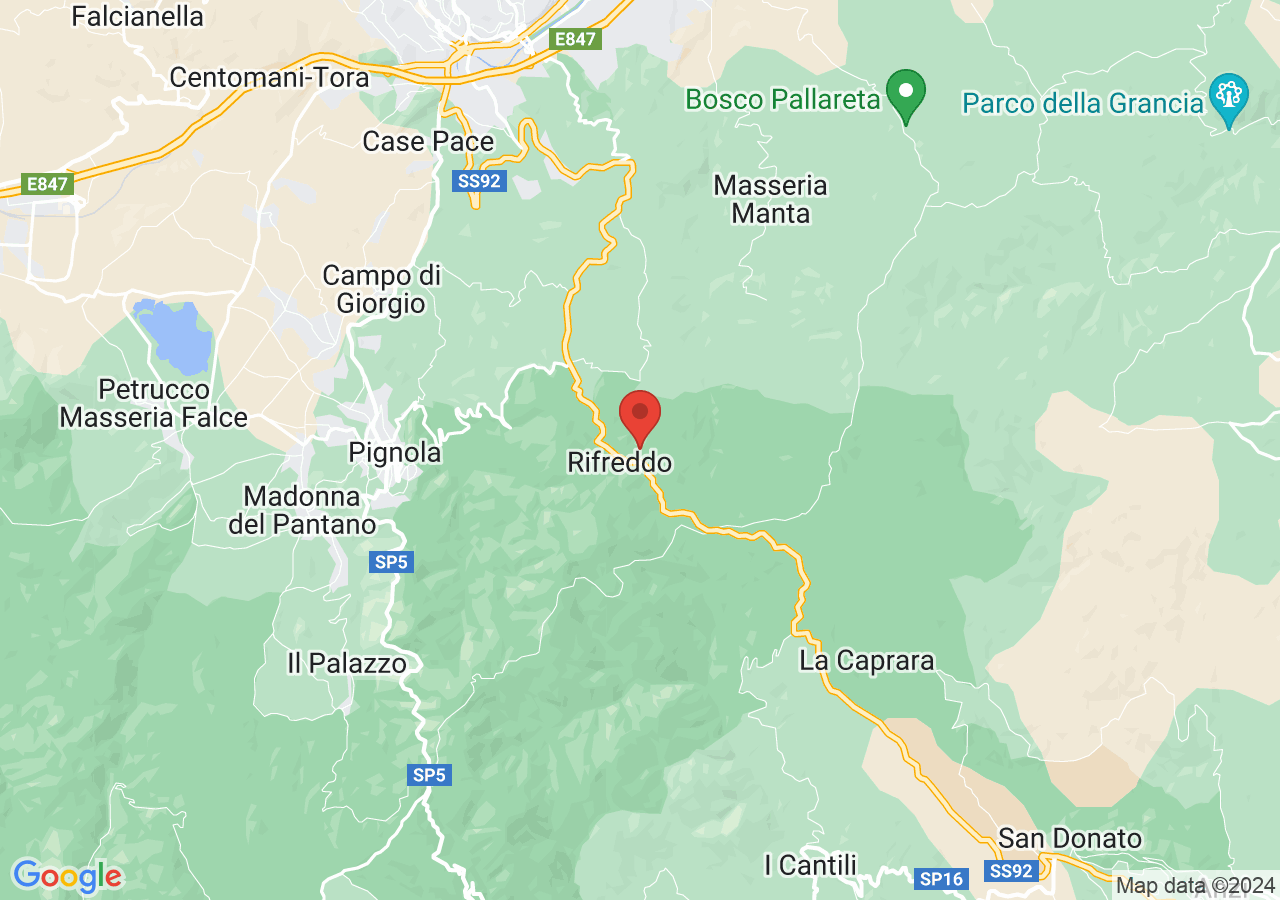 Mappa di Bosco di Rifreddo