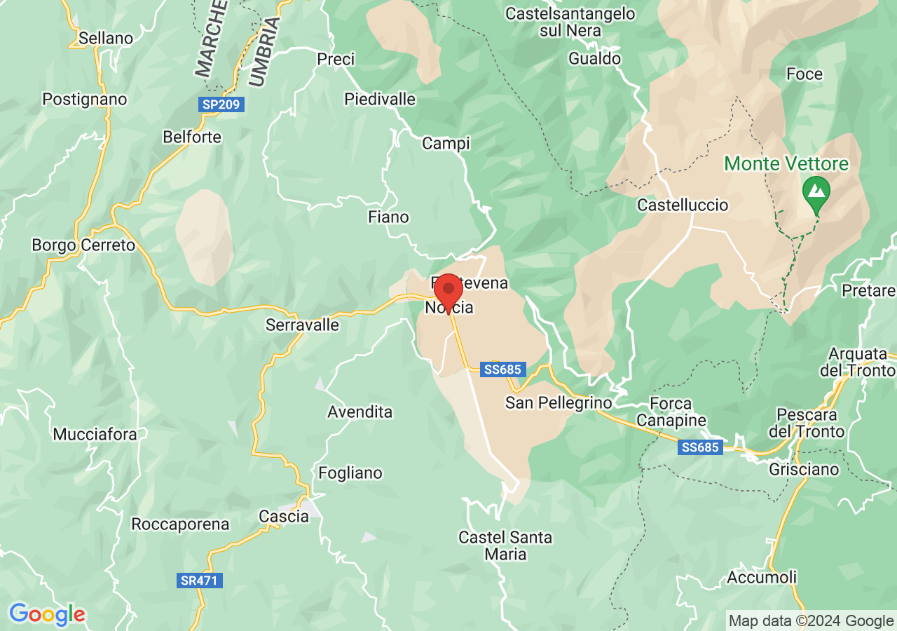 Mappa di Cammino di San Benedetto