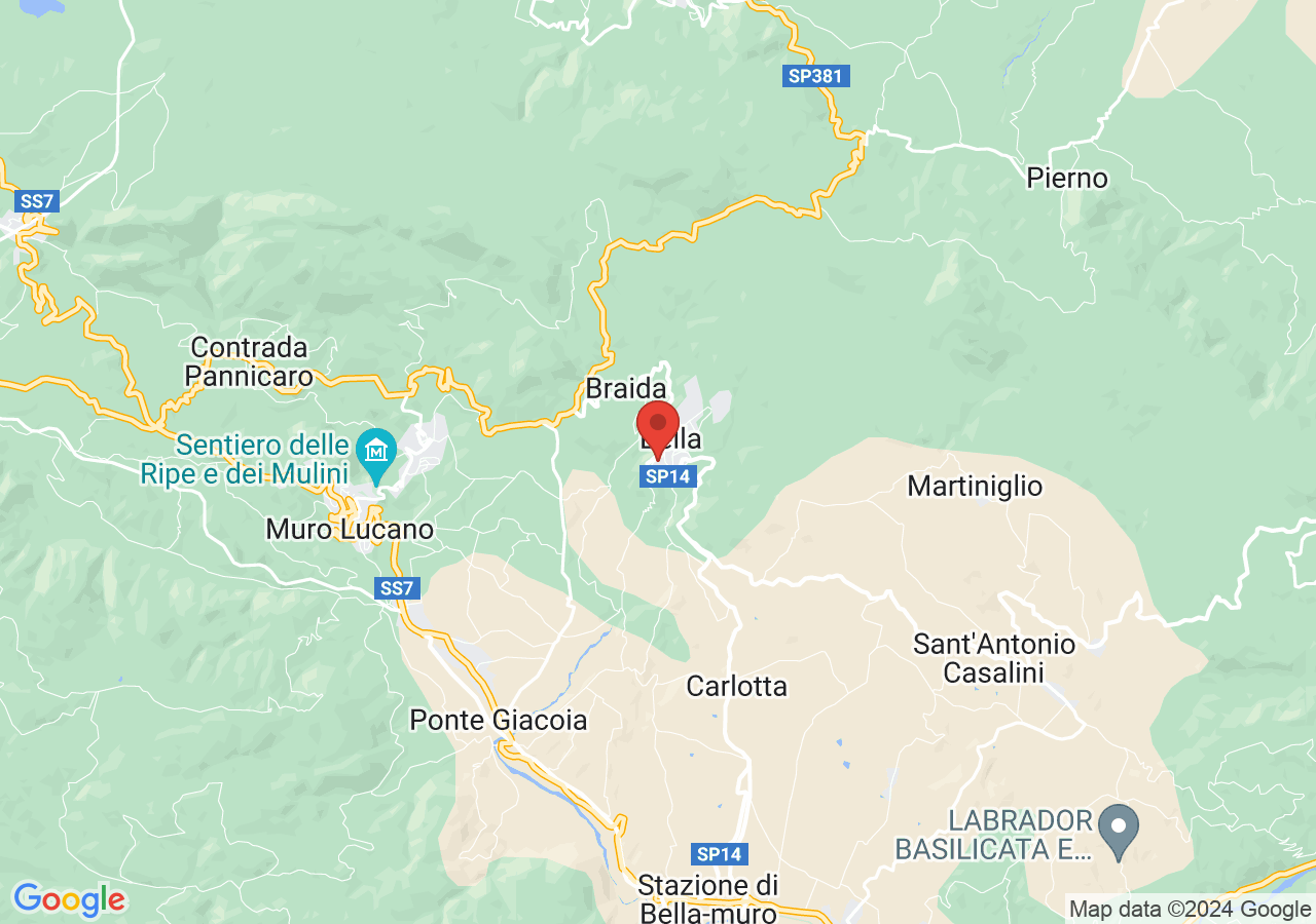 Mappa di Castello aragonese di Bella