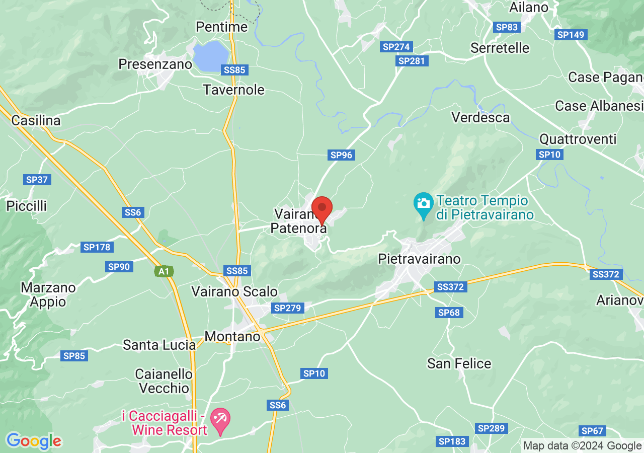 Mappa di Castello Aragonese di Vairano Patenora