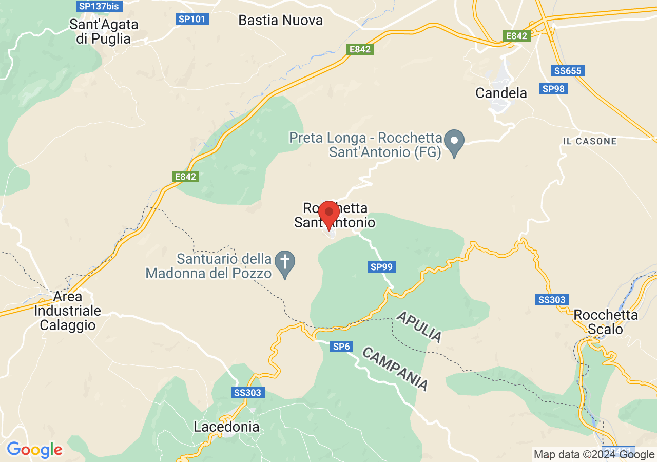 Mappa di Castello d'Aquino di Rocchetta Sant'Antonio