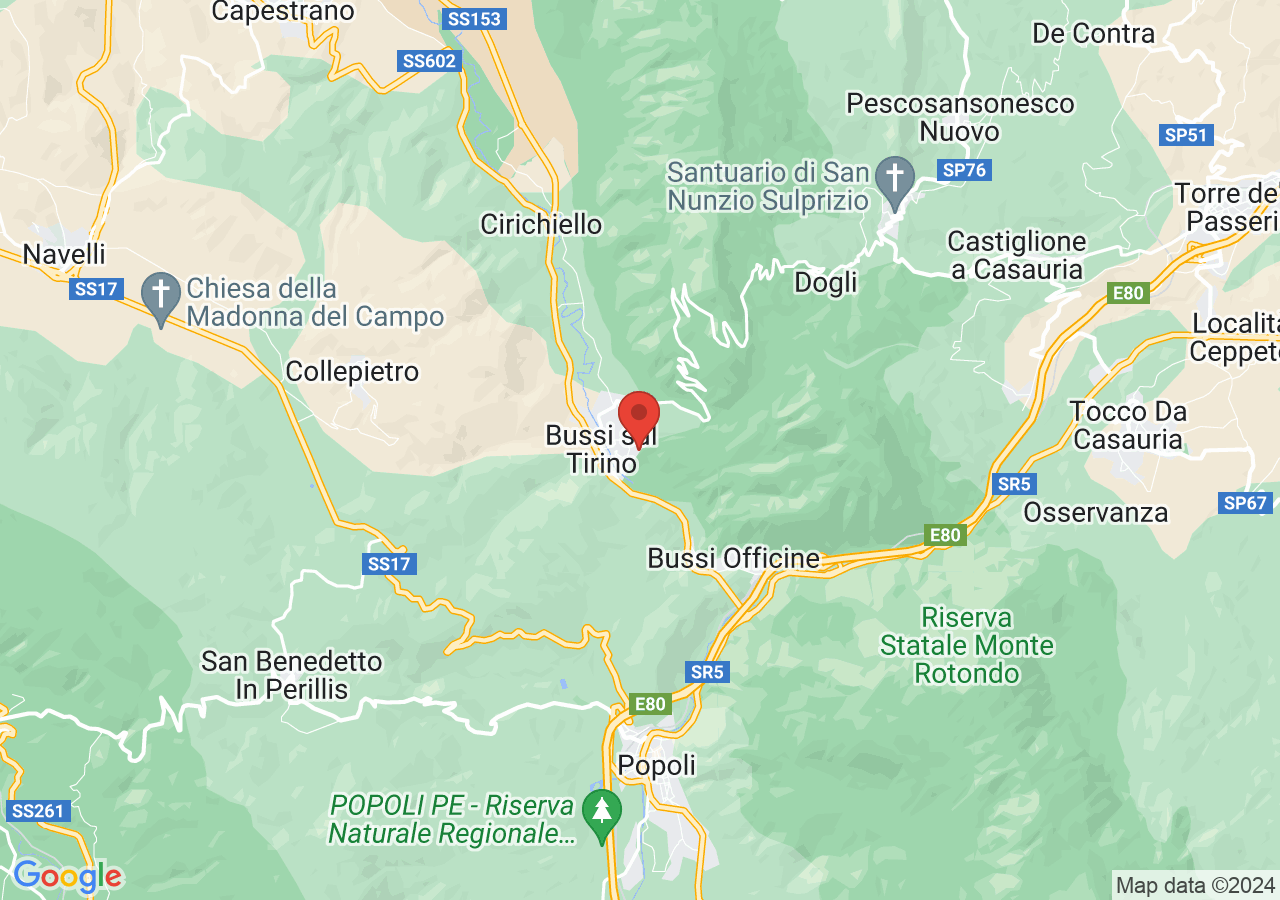 Mappa di Castello di Bussi sul Tirino