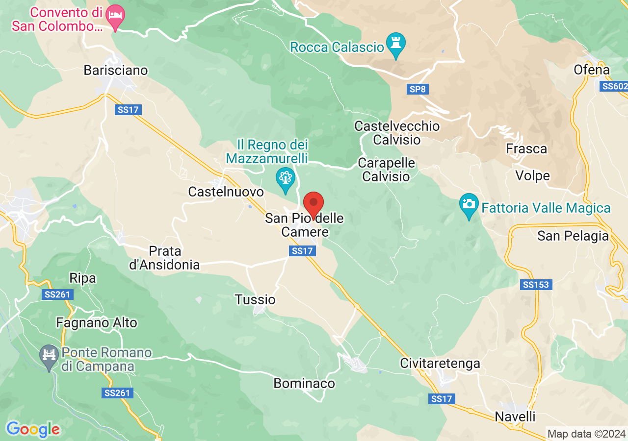 Mappa di Castello di San Pio delle Camere