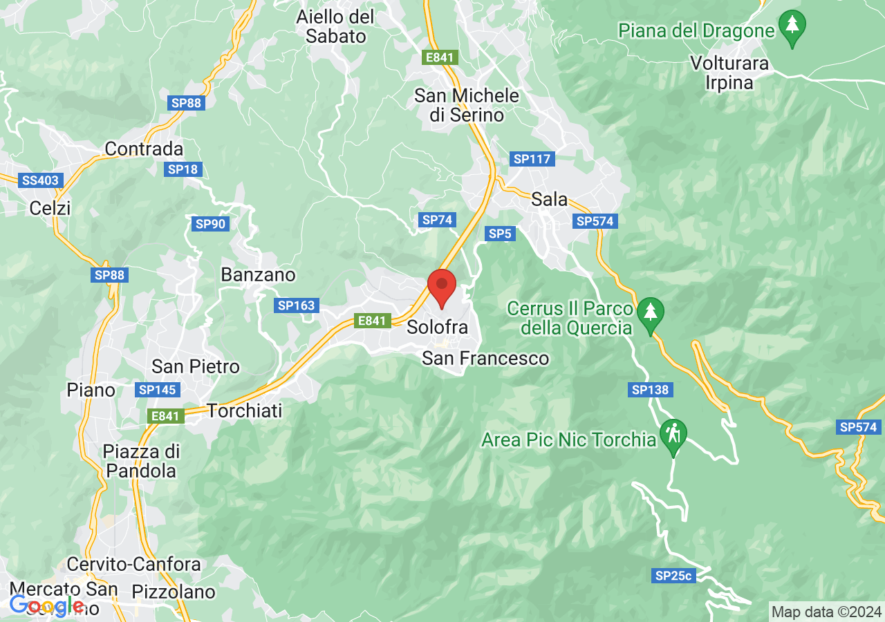 Mappa di Castello di Solofra