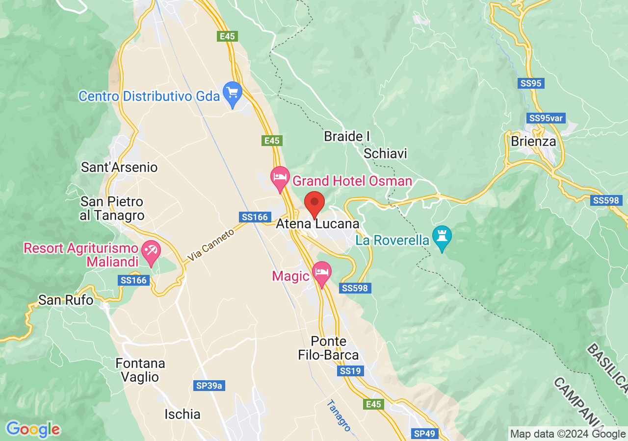 Mappa di Castello medievale di Atena Lucana