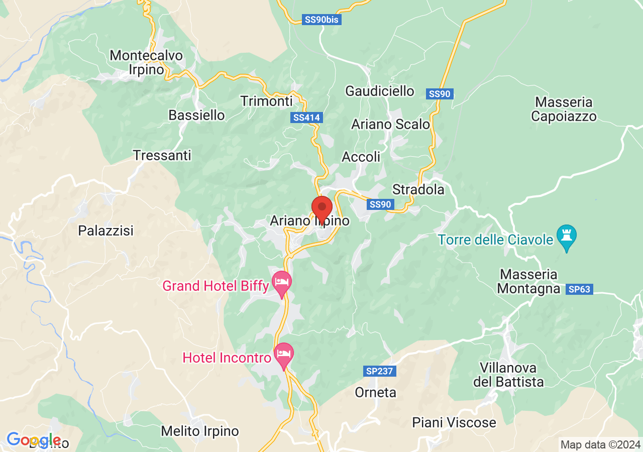 Mappa di Castello normanno di Ariano Irpino