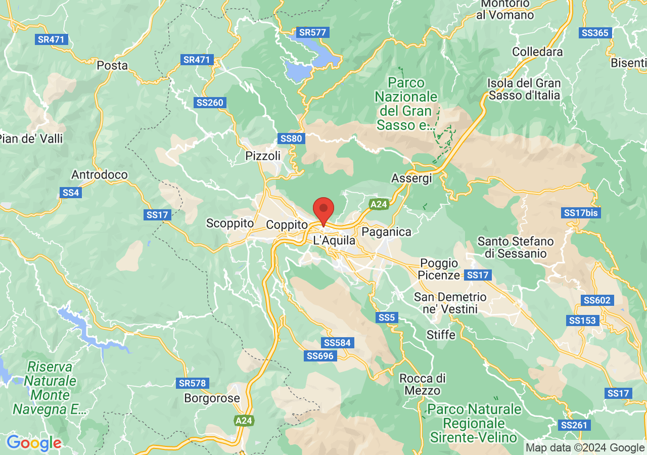 Mappa di Cattedrale e chiese aquilane