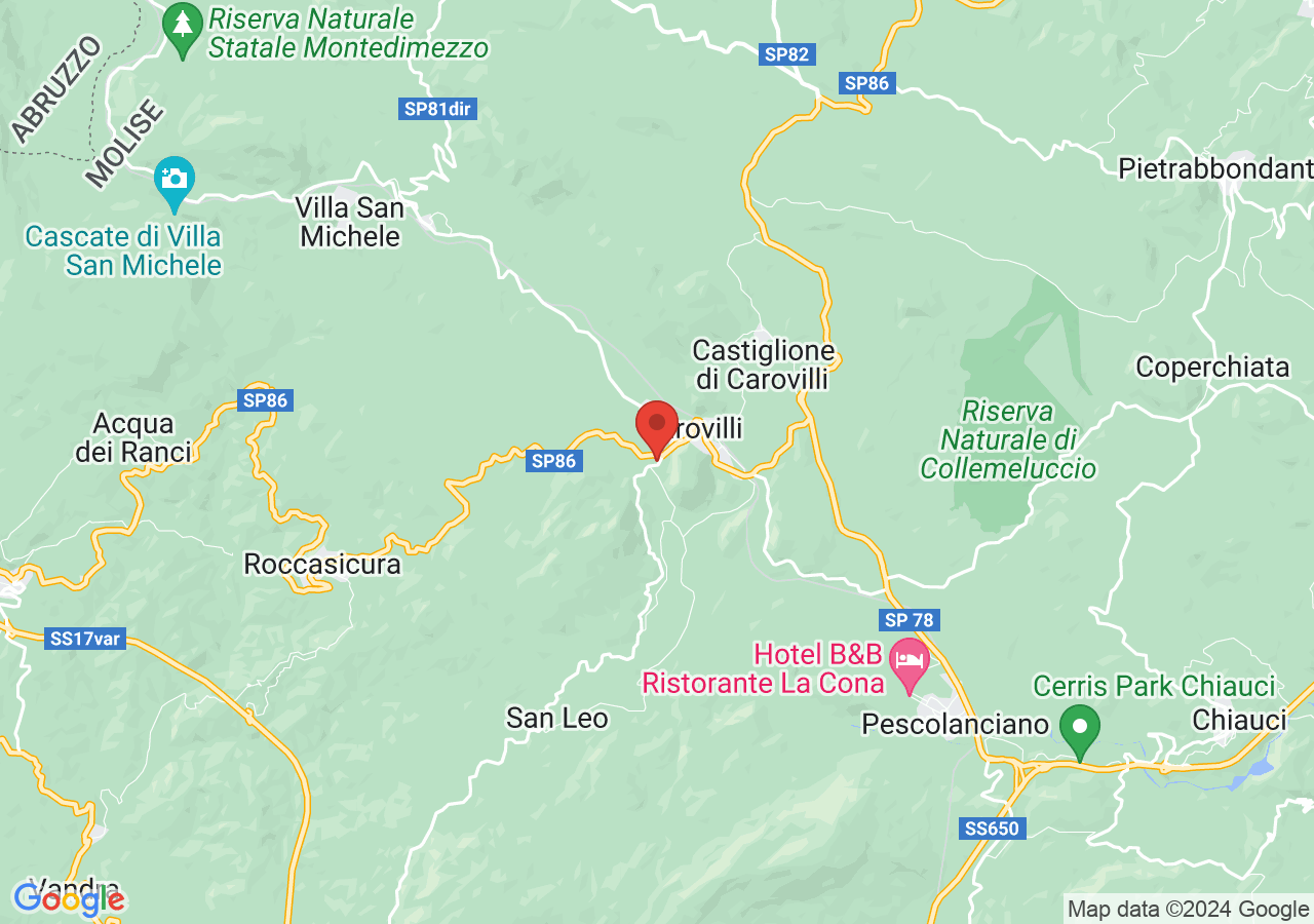 Mappa di Croce stazionaria di Carovilli