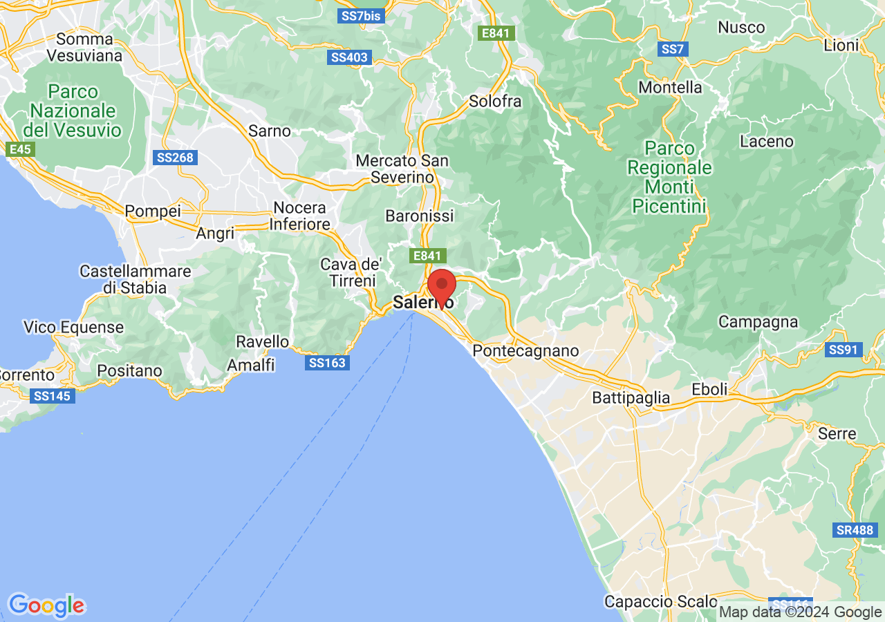 Mappa di Duomo e chiese di Salerno