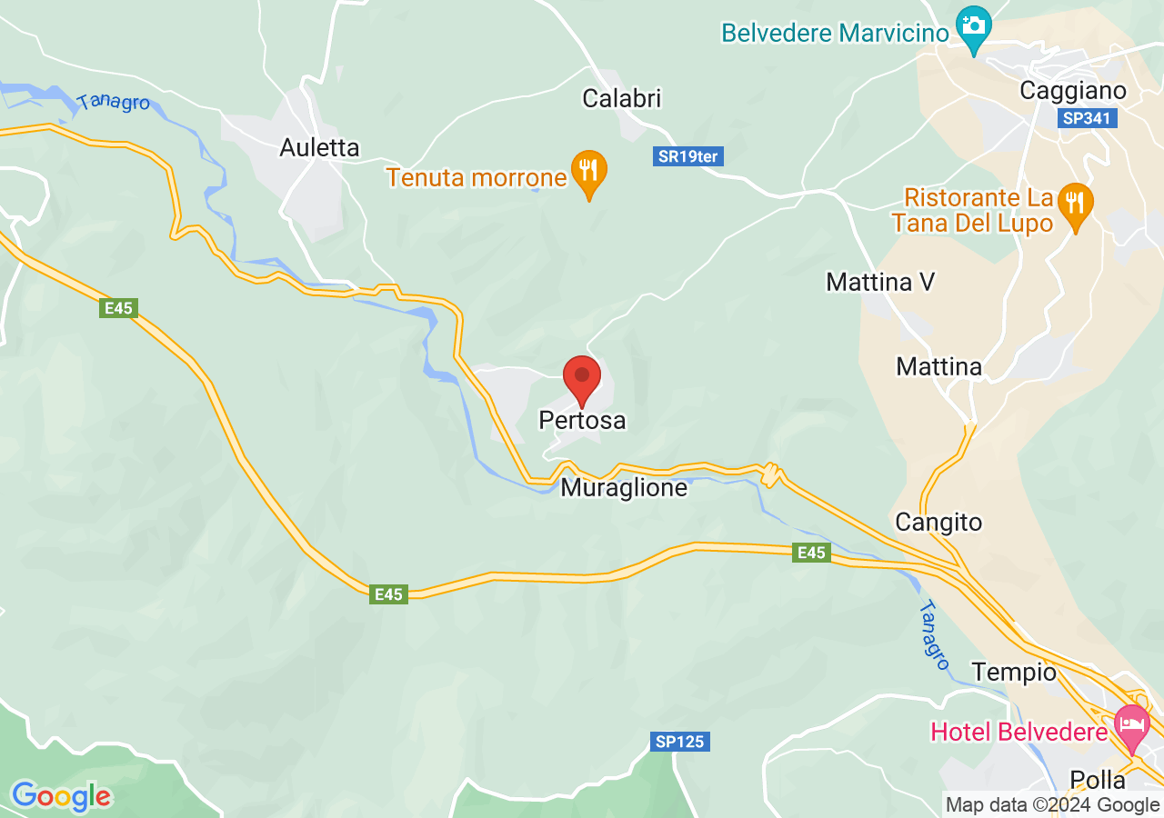 Mappa di Forra di Campostrino e cascata del Maremanico