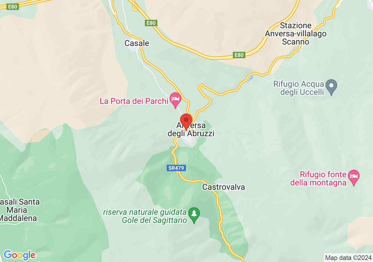 Mappa di Giardino botanico Sorgenti del Cavuto - Gole del Sagittario