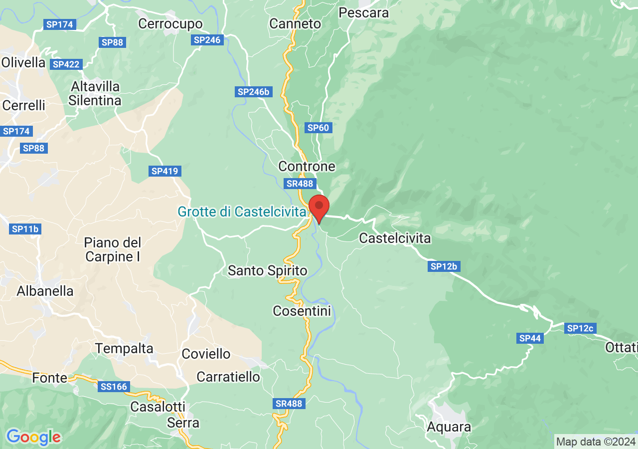 Mappa di Grotte di Castelcivita