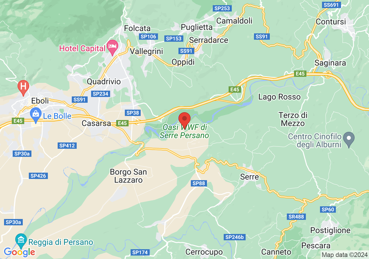 Mappa di Oasi naturale di Persano