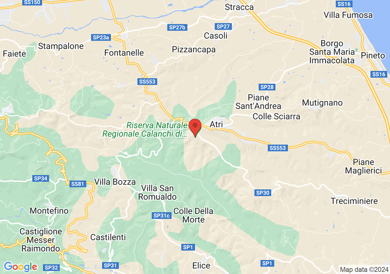 Mappa di Oasi WWF Riserva Calanchi di Atri