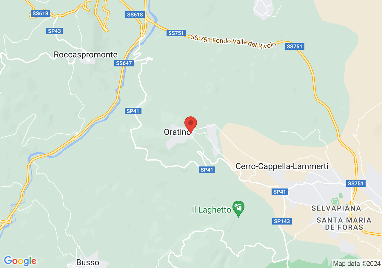 Mappa di Oratino tra i Borghi più Belli d'Italia