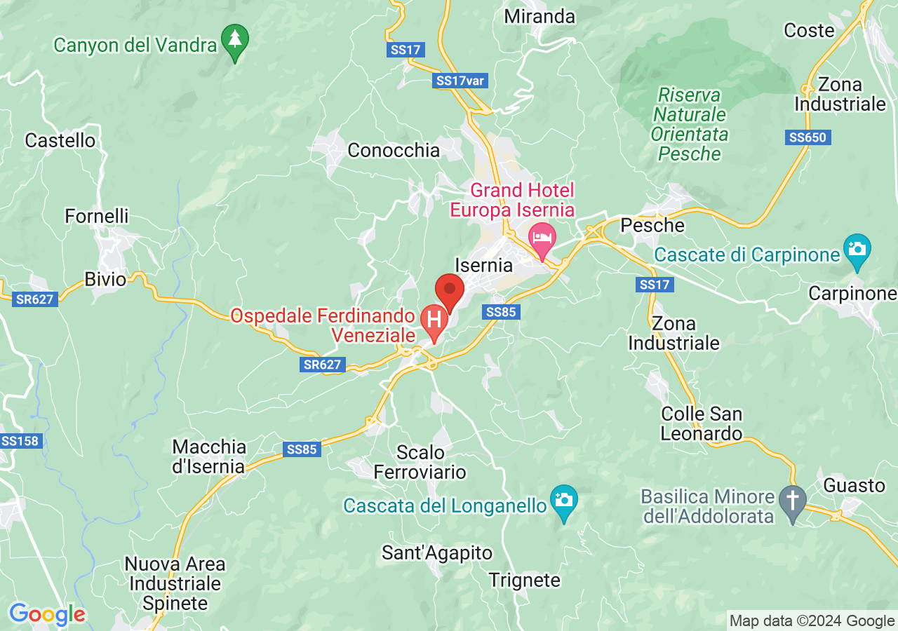 Mappa di Palazzi storici di Isernia