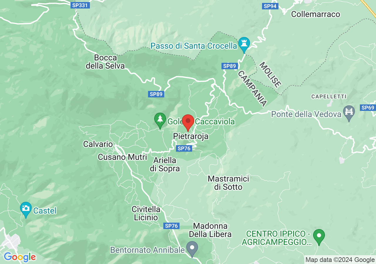 Mappa di Parco geopaleontologico e Paleolab