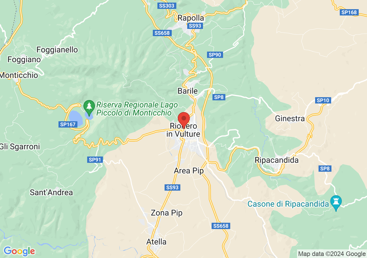 Mappa di Parco regionale del Vulture