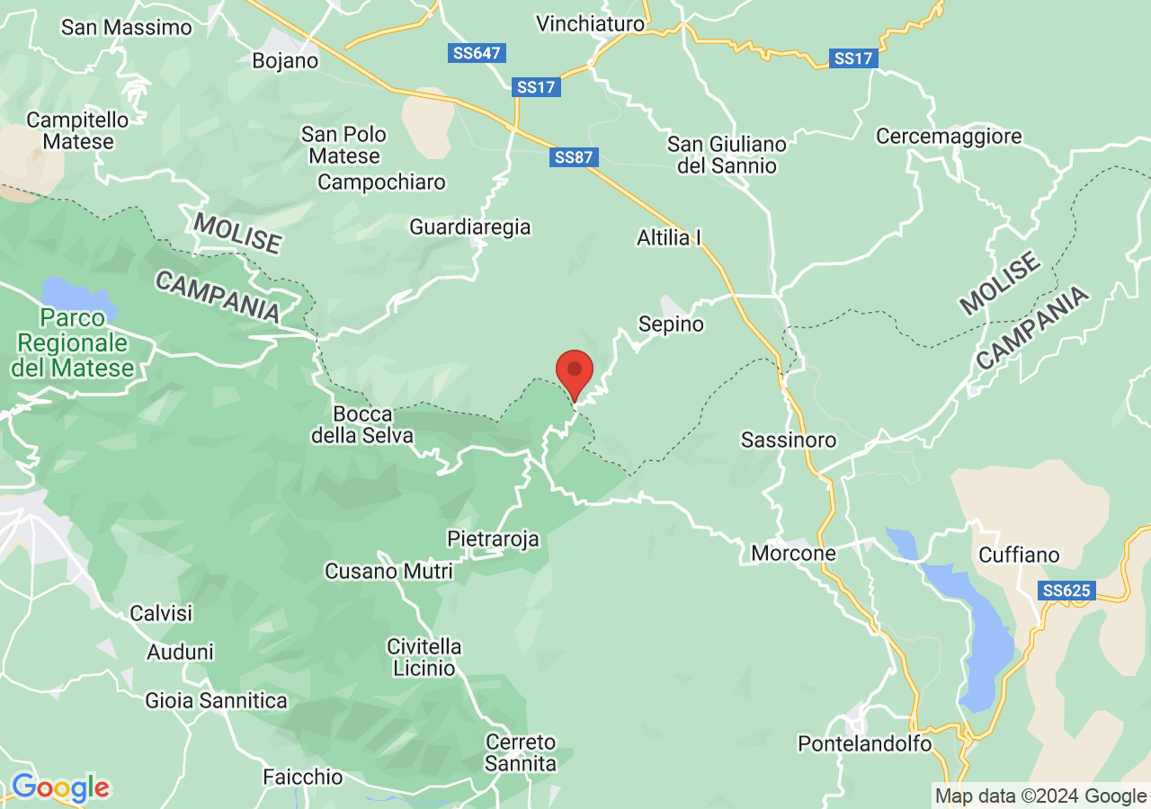 Mappa di Parco avventura di Sepino Zippark