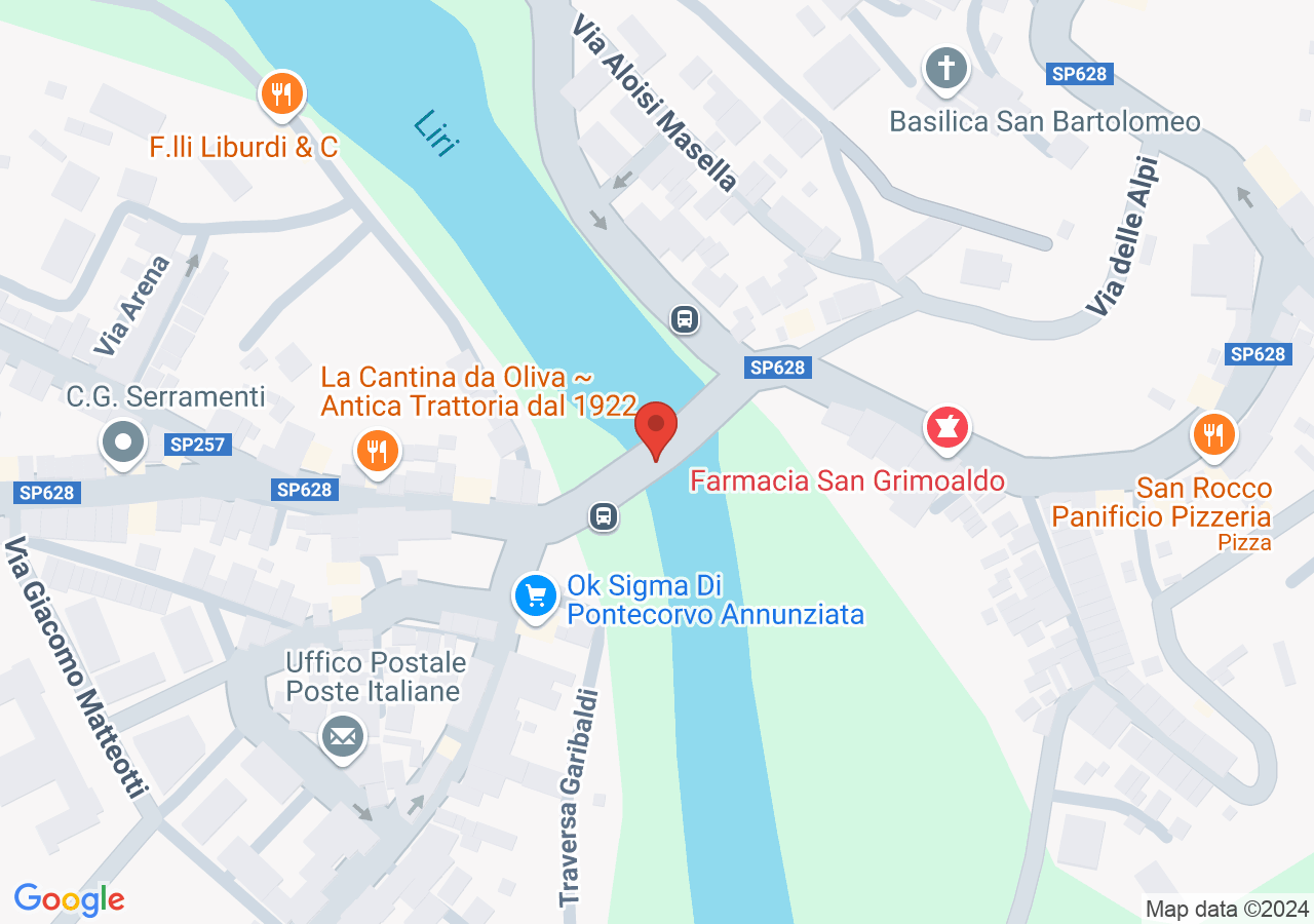 Mappa di Ponte Curvo sul Liri