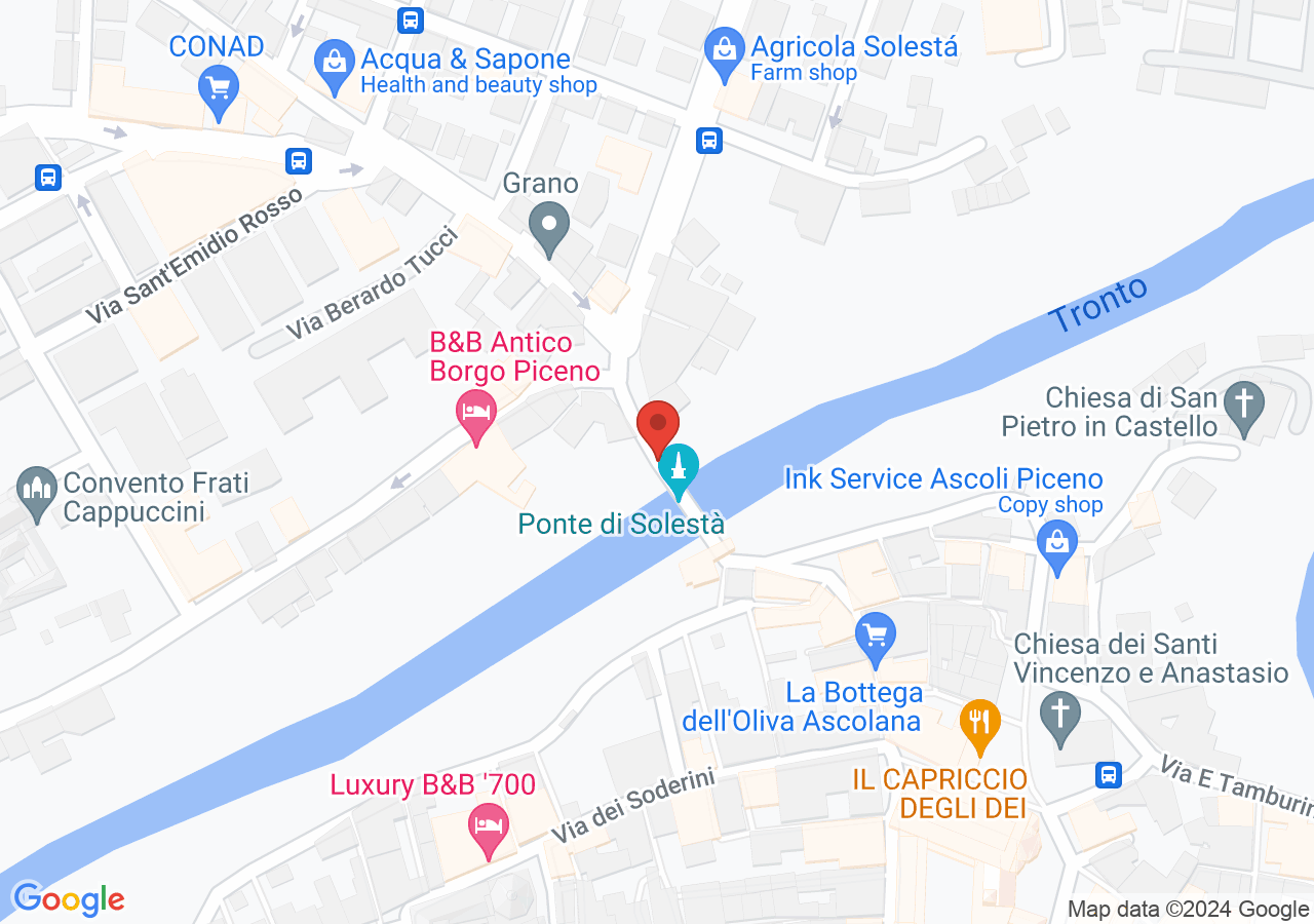 Mappa di Ponte romano di Ascoli Piceno