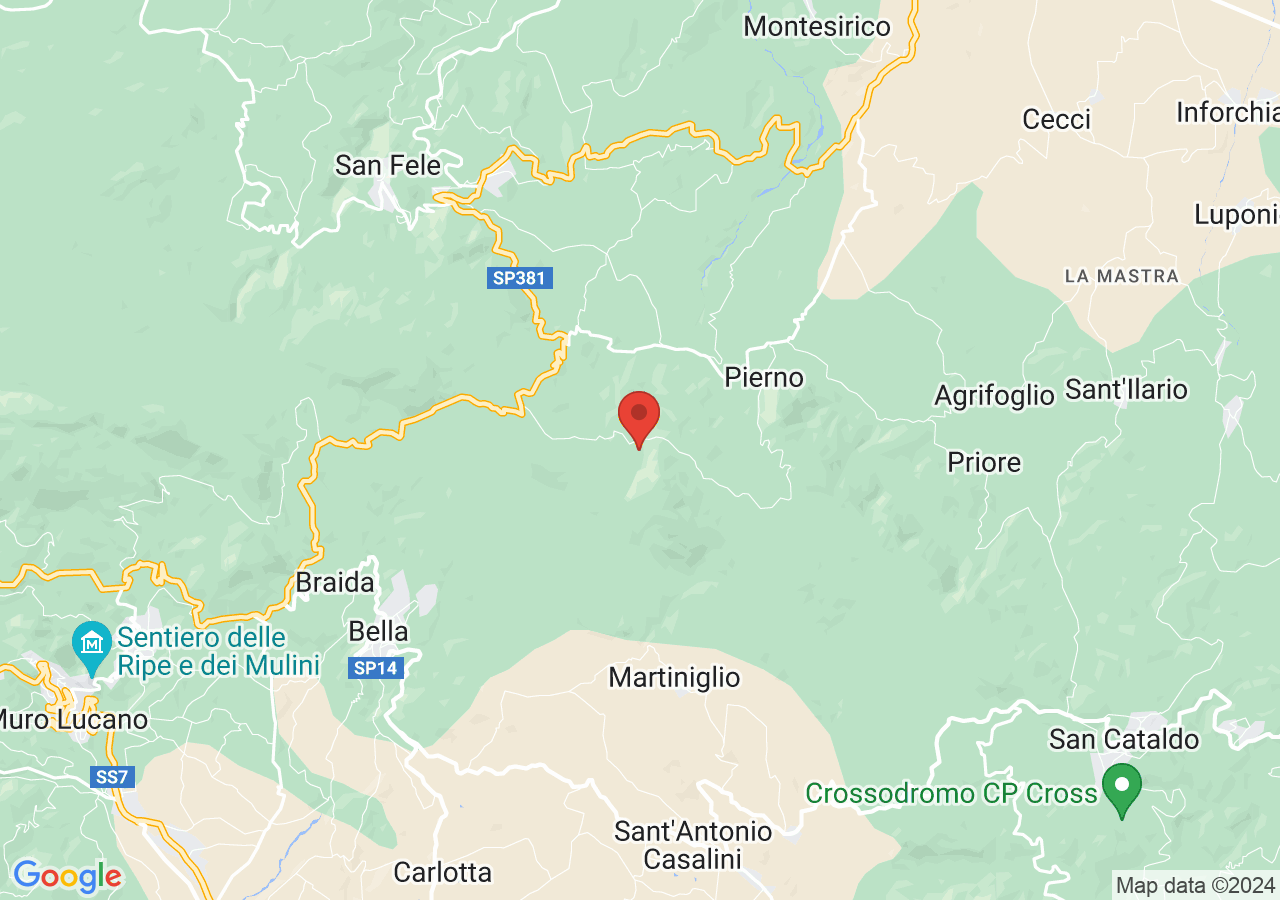 Mappa di Trekking sul monte Santa Croce