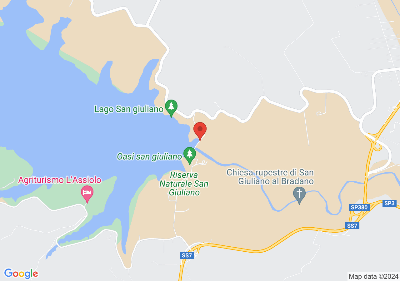 Mappa di Riserva e Diga di San Giuliano