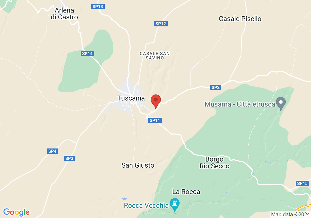 Mappa di Riserva naturale di Tuscania