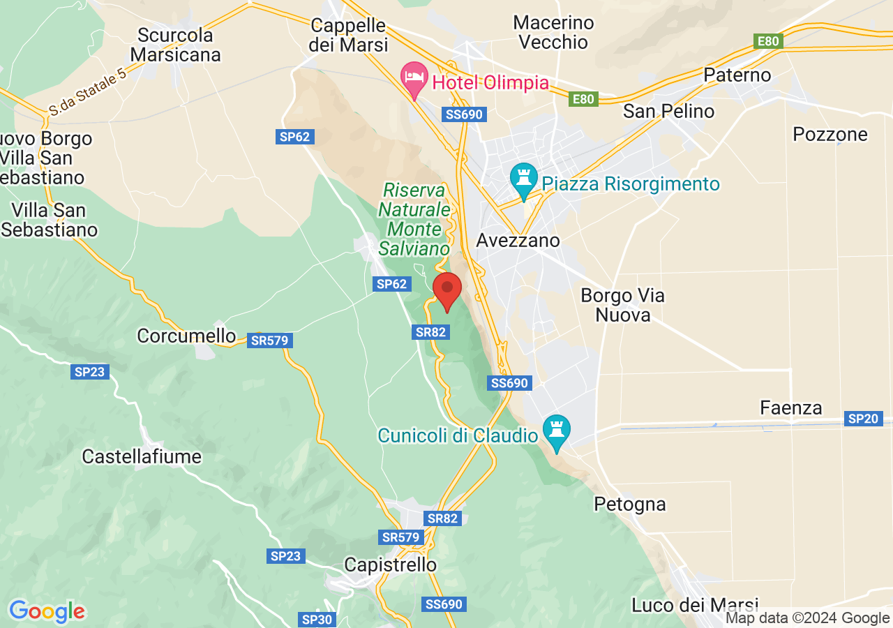 Mappa di Riserva naturale guidata Monte Salviano