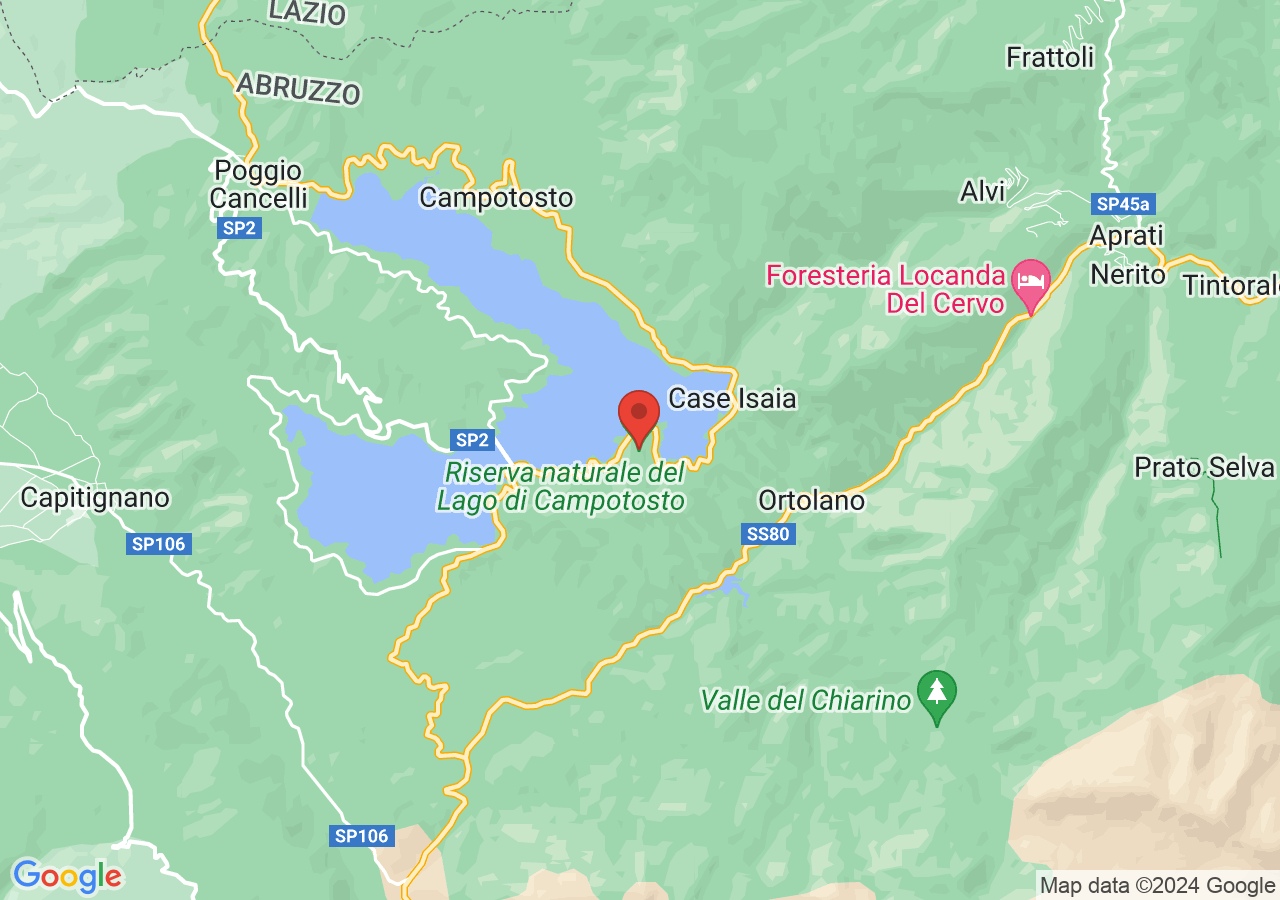 Mappa di Riserva naturale Lago di Campotosto