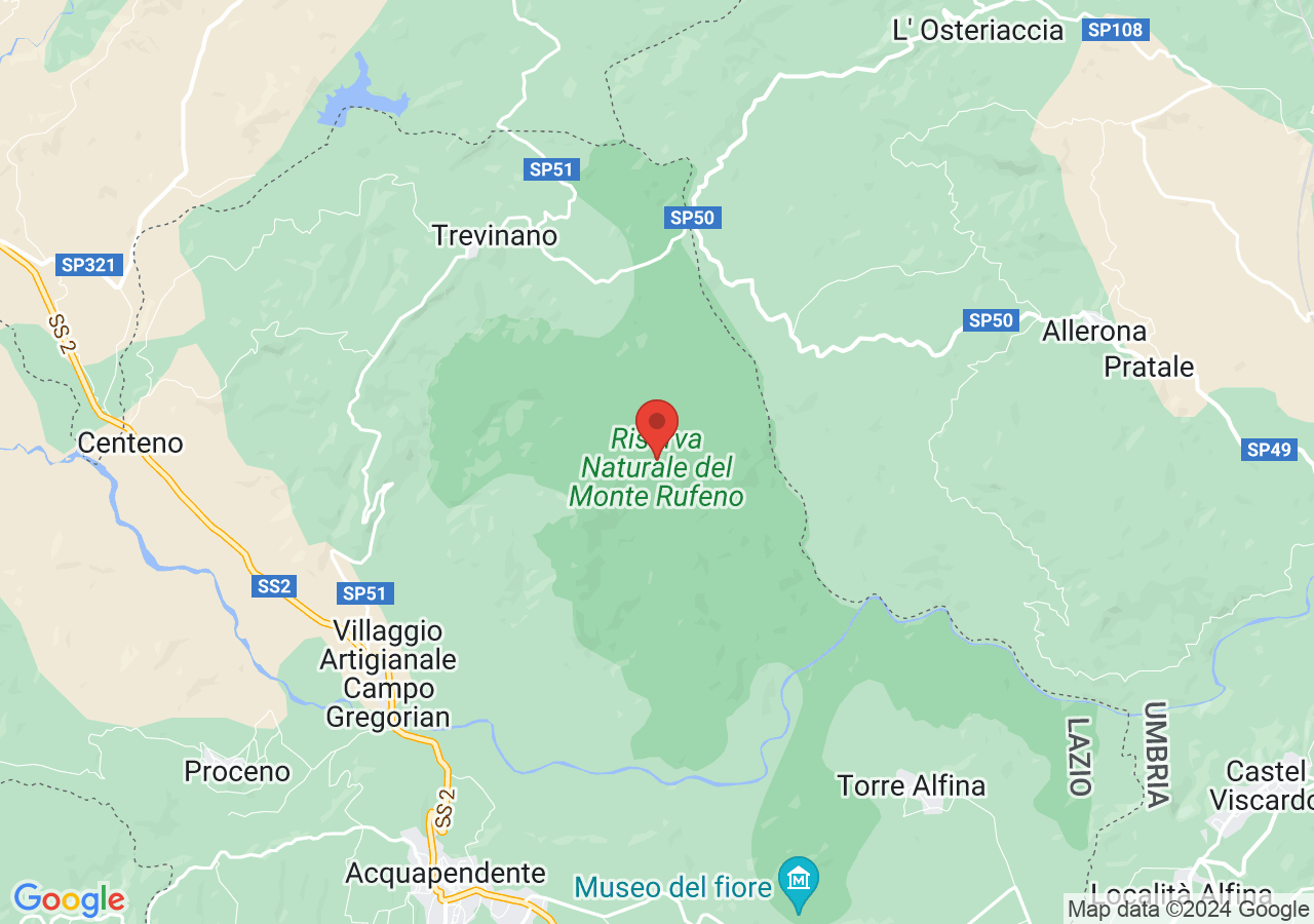 Mappa di Riserva naturale monte Rufeno