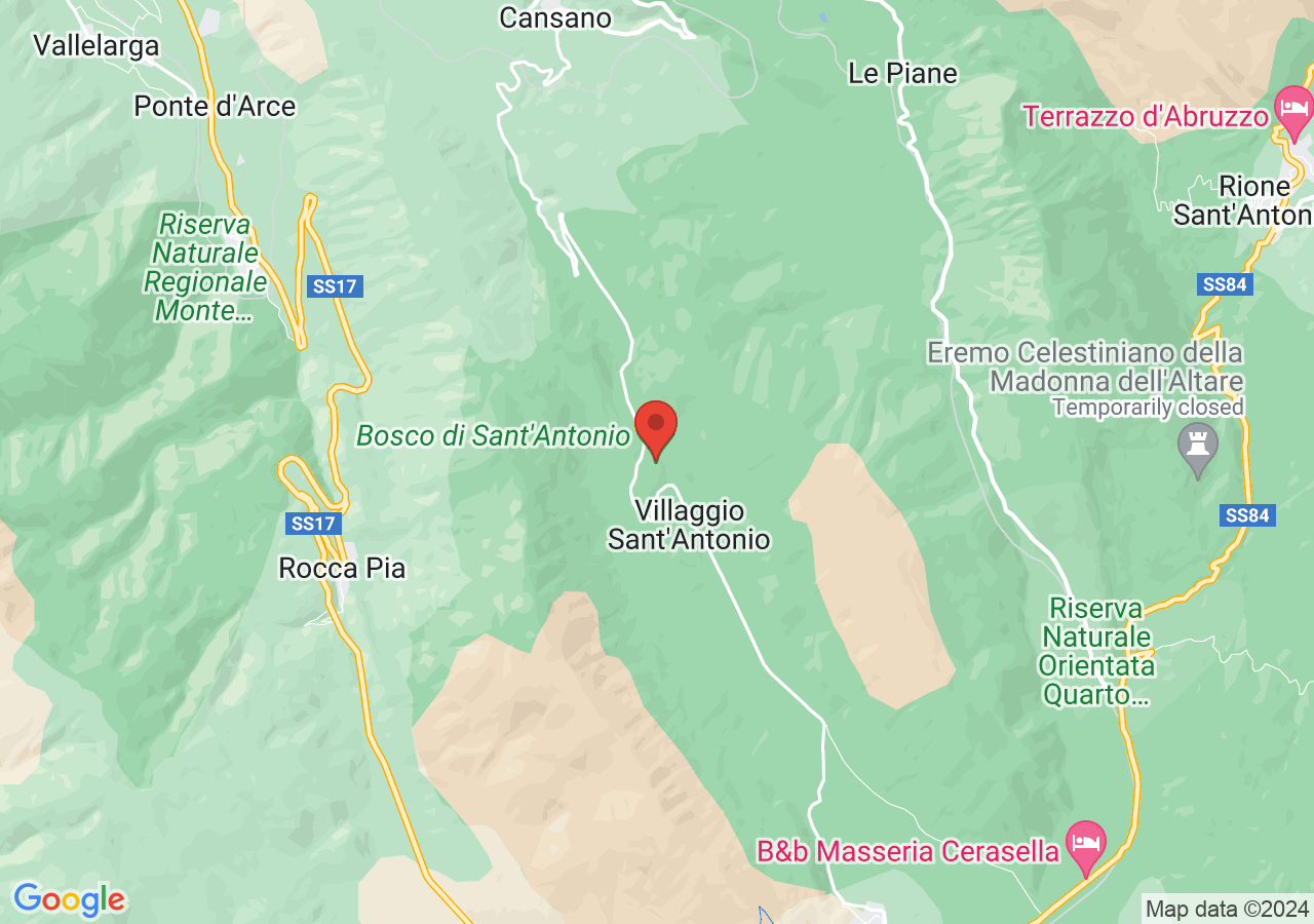 Mappa di Riserva regionale Bosco di Sant'Antonio