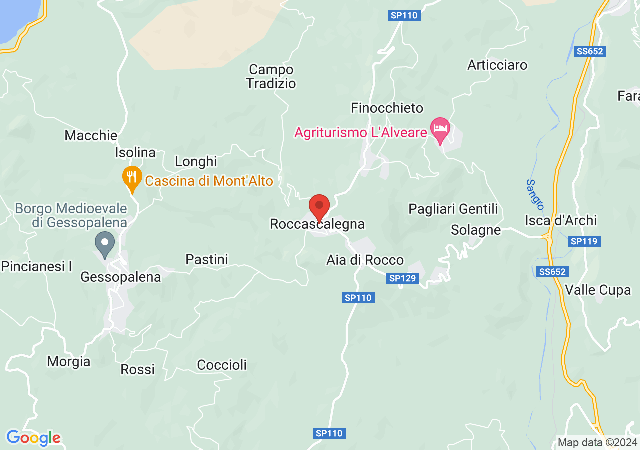 Mappa di Roccascalegna città del Miele