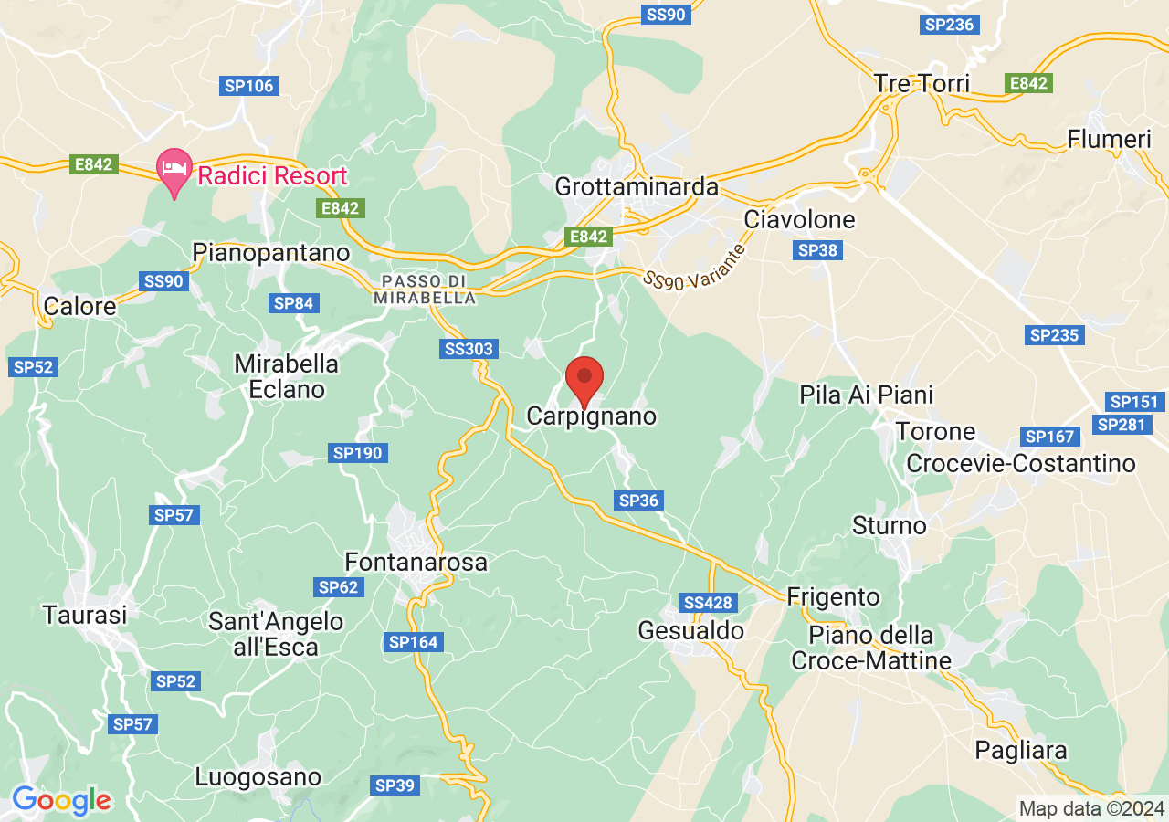 Mappa di Santuario della Madonna di Carpignano