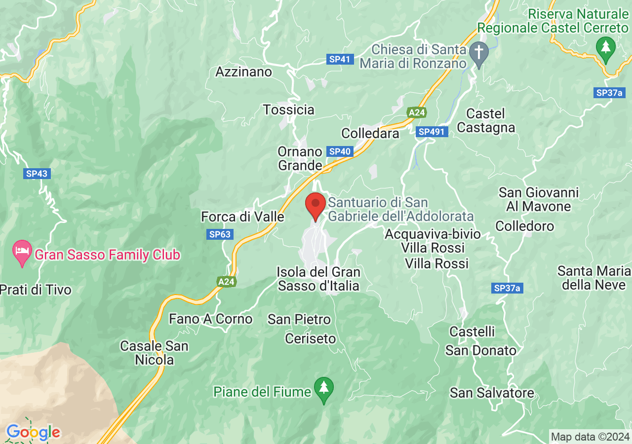 Mappa di Santuario di San Gabriele dell'Addolorata