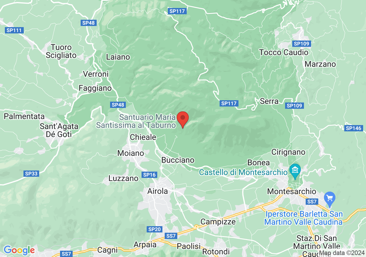 Mappa di Santuario di Santa Maria al monte Taburno