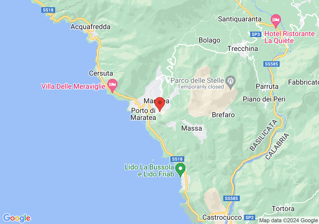 Mappa di Siti archeologici di Maratea