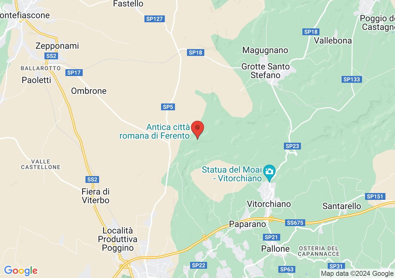 Mappa di Sito archeologico di Ferento