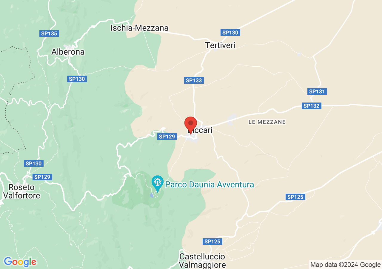 Mappa di Torre bizantina di Biccari