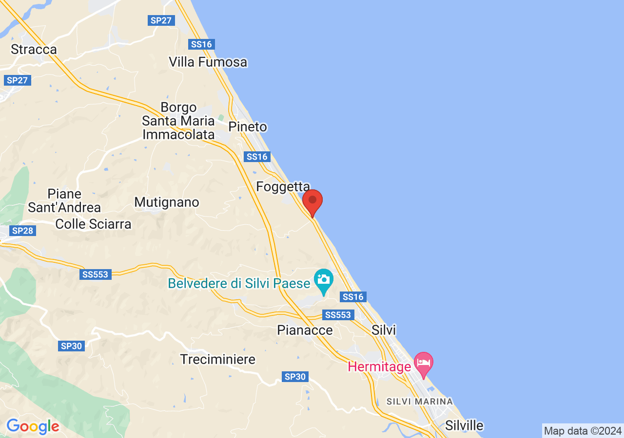 Mappa di Torre del Cerrano e Museo del Mare