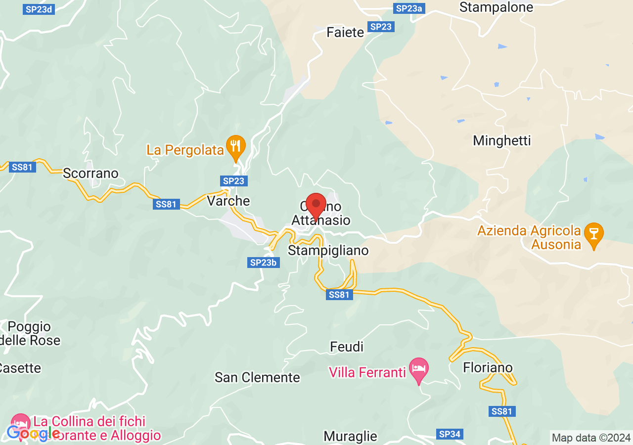 Mappa di Torrioni e mura difensive di Cellino Attanasio