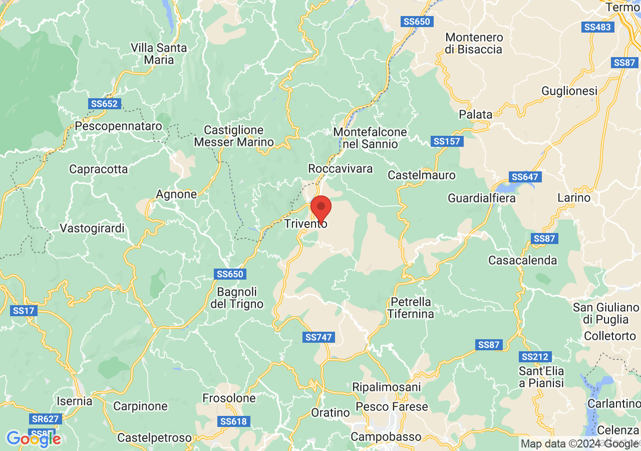 Mappa di Tratturo Celano - Foggia a Trivento