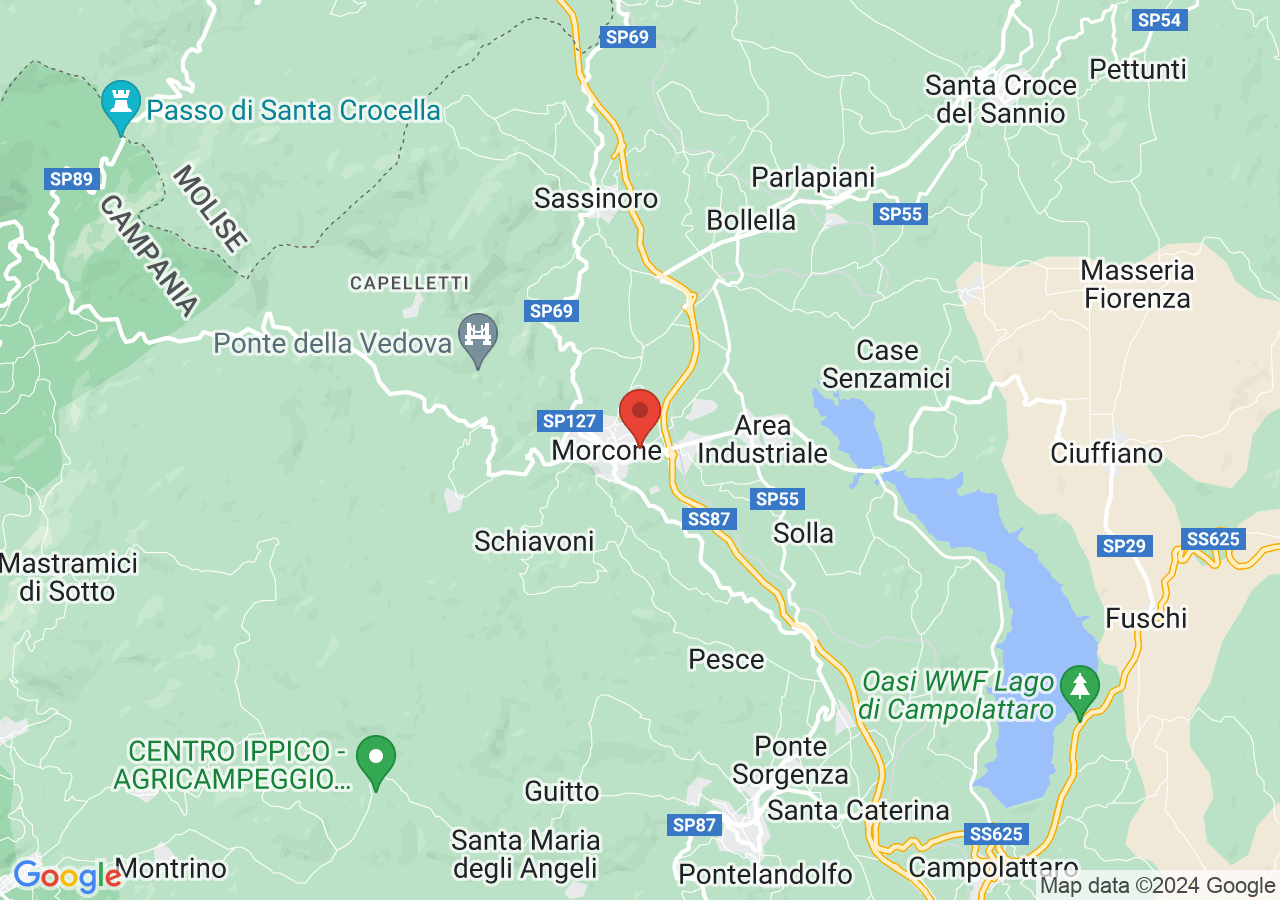 Mappa di Trekking sul fiume Tammaro