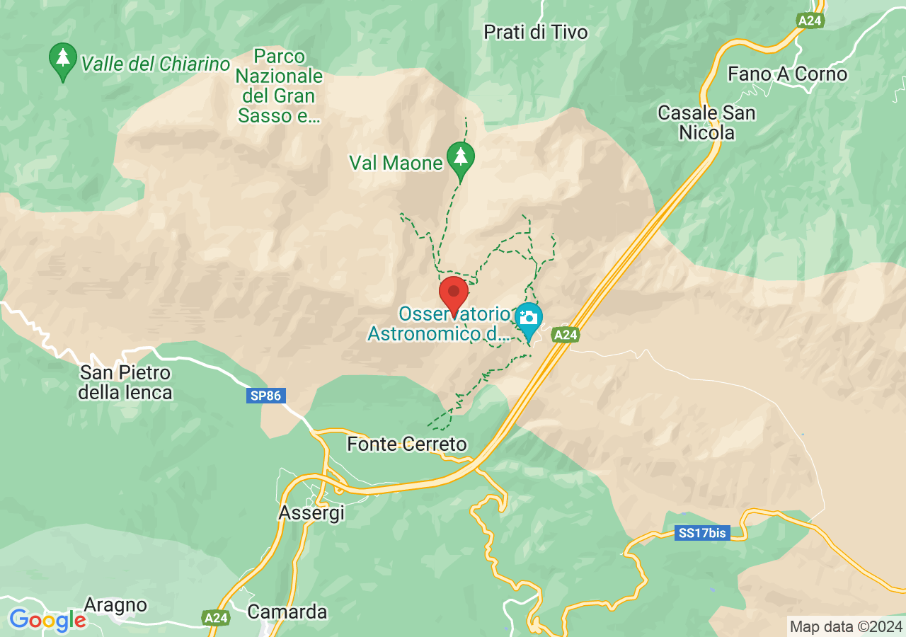 Mappa di Trekking sul monte Portella